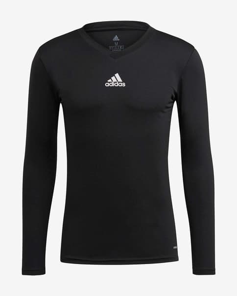 Camiseta adidas Team Base manga larga negro blanco