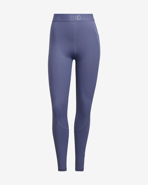 Malla larga adidas Techfit High-Rise azul mujer