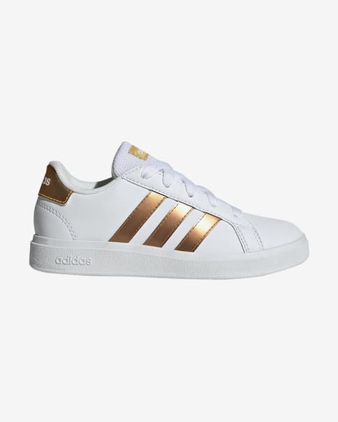 Zapatillas adidas Grand Court 2.0 blanco dorado infantil