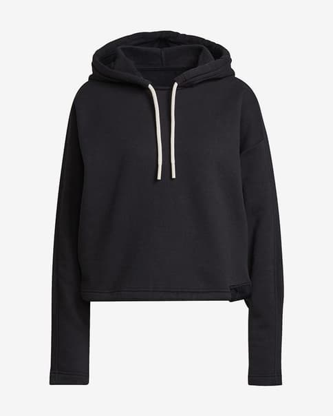 Sudadera con capucha adidas Studio Lounge Fleece negro mujer