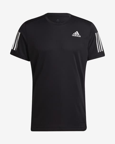 Camiseta adidas Own The Run manga corta negro mate blanco
