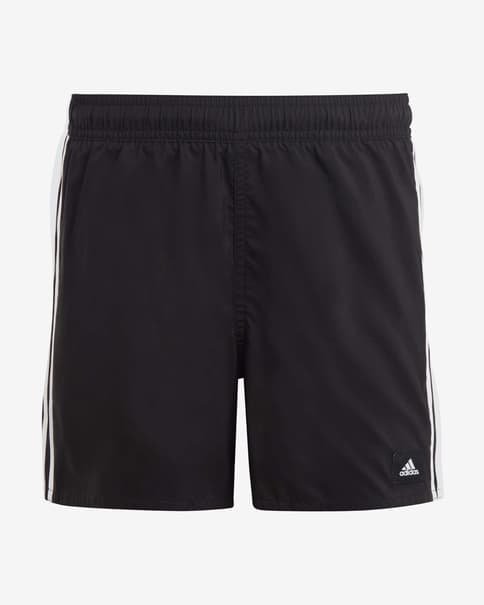 Bañador adidas 3S negro mate blanco niño