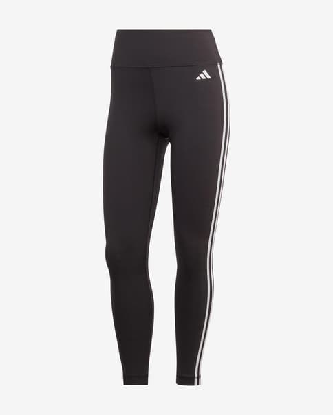 Malla larga adidas Train Essentials 3 Stripes High-Waisted 7/8 marrón oscuro blanco mujer