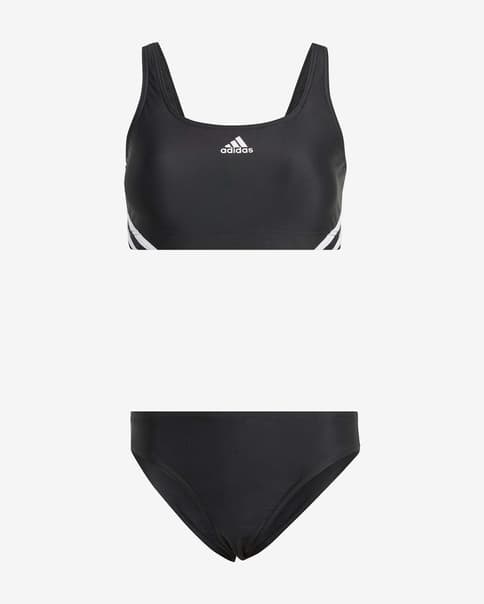 Bikini adidas 3S negro blanco