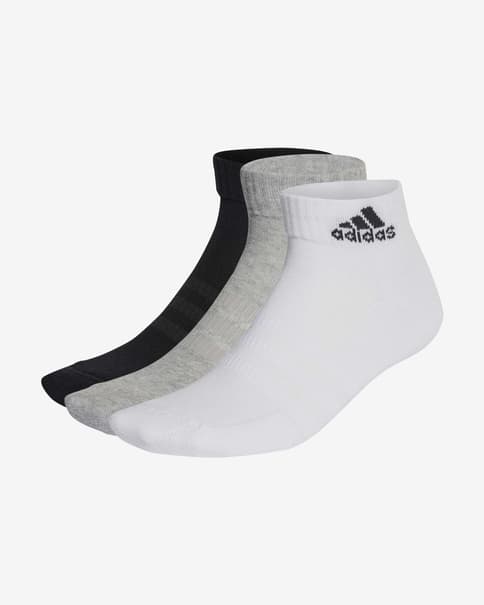 Calcetines adidas Cushioned Sportswear negro gris blanco (3 pares)