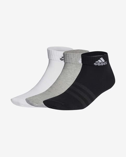 Calcetines adidas Thin and Light negro blanco gris (3 pares)