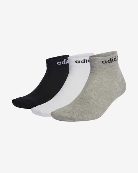 Calcetines adidas Think Linear negro blanco gris (3 pares)