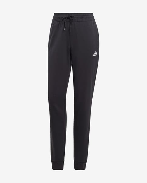 Pantalón largo adidas Essentials Linear French Terry Cuffed negro mujer