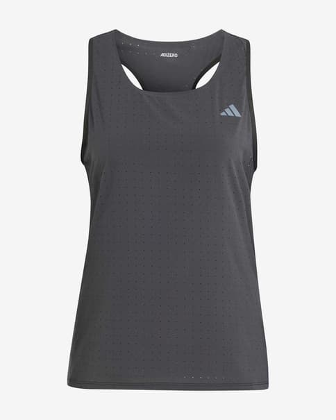 Camiseta adidas Adizero tirantes negro gris mujer
