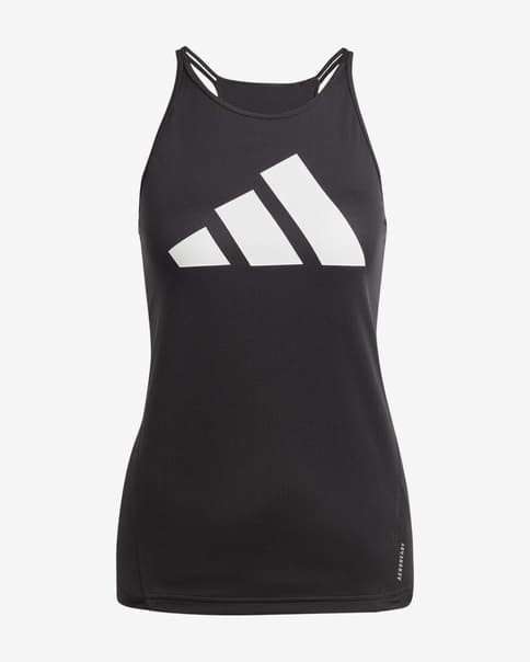 Camiseta adidas Run It tirantes negro blanco mujer