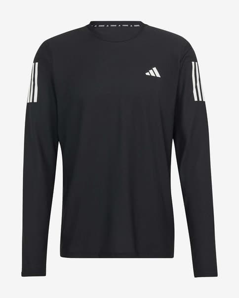Camiseta adidas Own The Run manga larga negro puro blanco