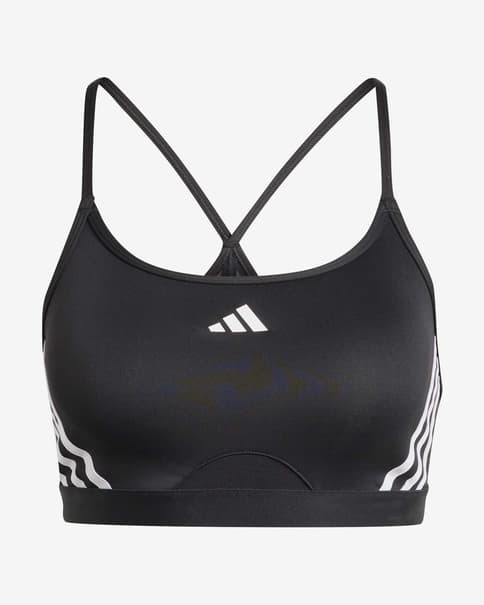 Sujetador adidas Aeroreact Training Light-Support 3S negro blanco