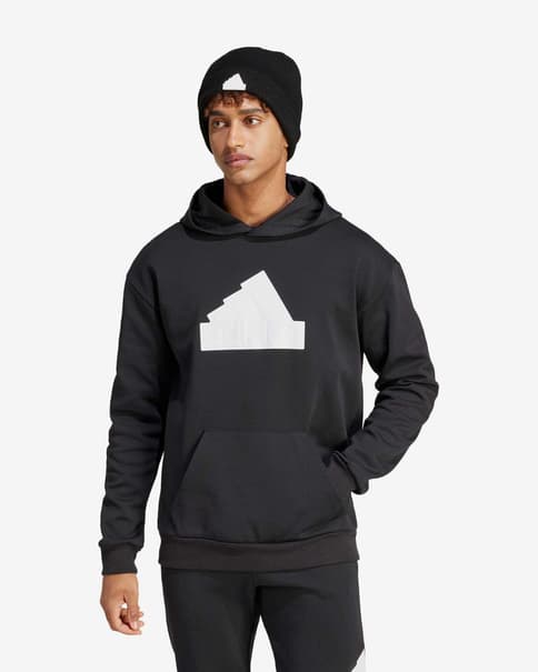 Sudadera con capucha adidas Future Icons Badge of Sport negro logo blanco