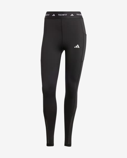Malla larga adidas Techfit Stash Pocket negro puro mujer