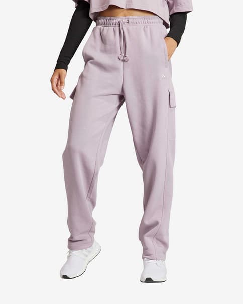 Pantalón largo adidas ALL SZN Fleece Cargo lila mujer