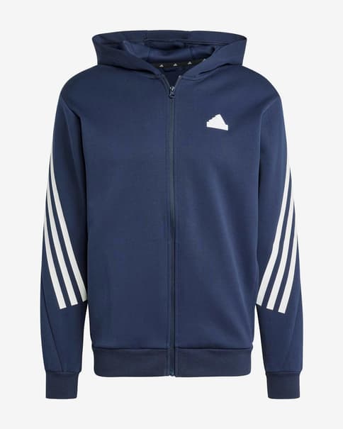 Sudadera con capucha adidas Future Icons 3 bandas azul ultramar blanco