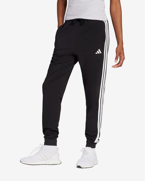 Pantalón largo adidas Essentials Jogger 3 Stripes negro puro mujer