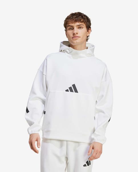 Sudadera con capucha adidas Z.N.E. New blanco puro negro