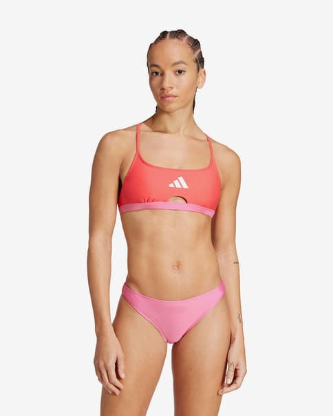 Bikini adidas Padded Colorblock X-Back rosa mujer
