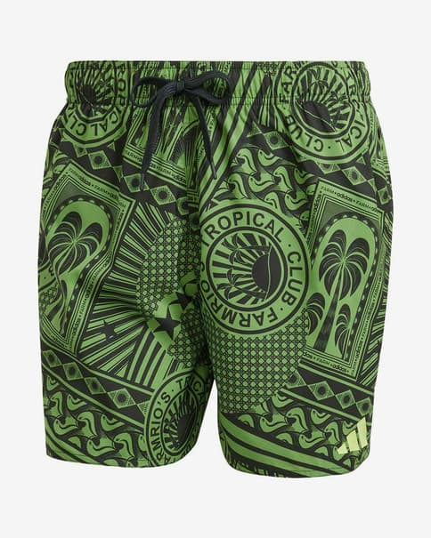 Fato de banho adidas x FARM 5-Inch 3 bandas verde preto