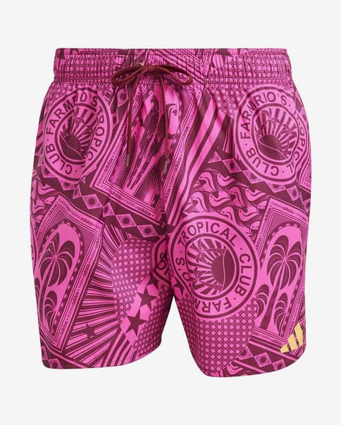 Fato de banho adidas x FARM 5-Inch 3 bandas rosa