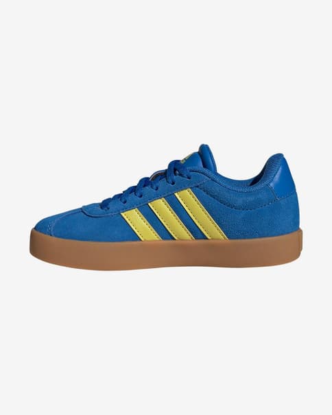 Zapatillas adidas VL Court 3.0 azul eléctrico amarillo infantil