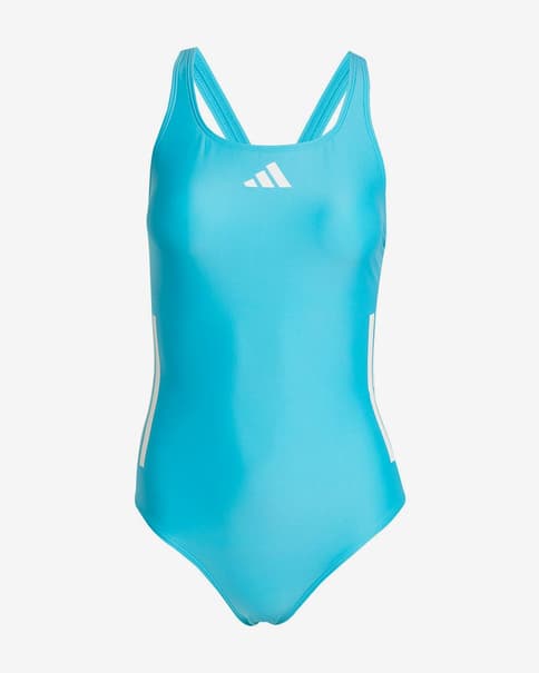 Bañador adidas C-Back 3 bandas azul blanco mujer