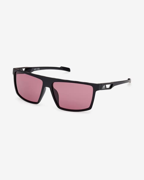 Óculos adidas Sport SP0083 preto mate lentes espelhadas KolorUP bordô
