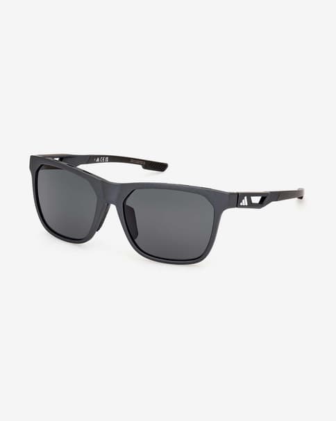 Óculos adidas Sport SP0091 preto mate lentes polarizadas smoke