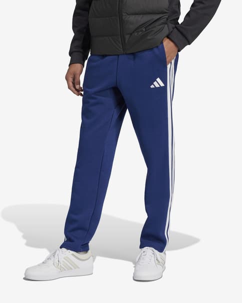 Pantalón largo adidas Essentials 3-Stripes Open Hem azul mairno