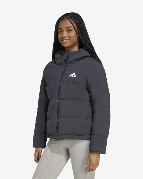 Chaqueta con capucha adidas Helionic CLIMAWARM negro puro mujer