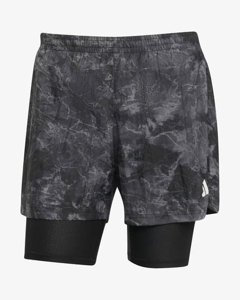Pantalón corto adidas 2 en 1 Spray Dye Own The Run gris oscuro