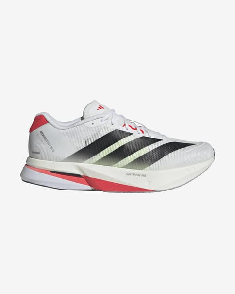 Ténis adidas Adizero Boston 13 branco puro preto vermelho