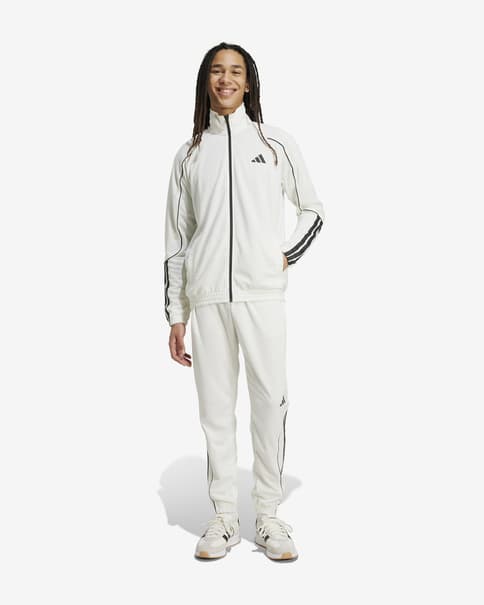 Chándal adidas Stadium 3 bandas blanco roto