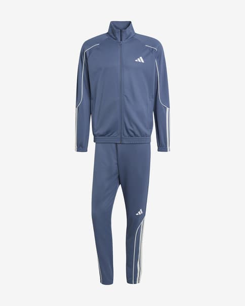 Chándal adidas Stadium 3 bandas azul blanco