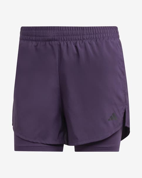 Pantalón corto adidas AEROREADY Made for Training Minimal Two-in-One violeta negro mujer