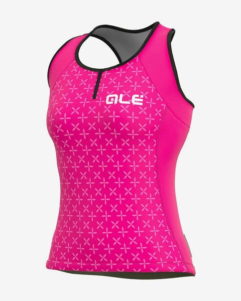 Maillot Alé Solid Helios tirantes rosa mujer