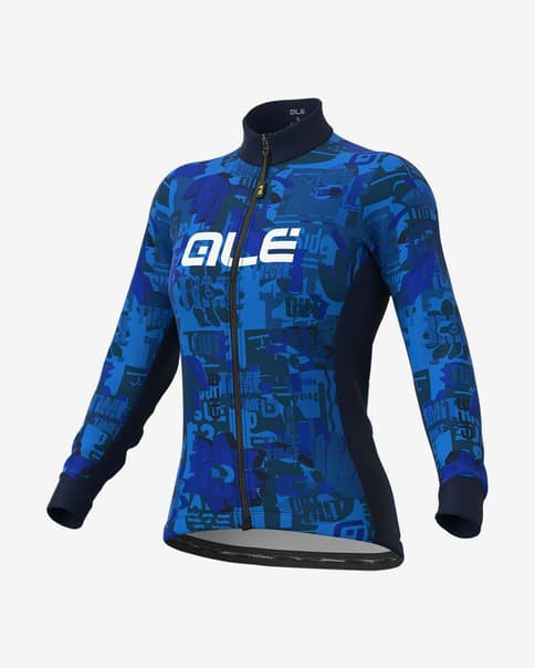 Maillot Alé Solid Break manga larga azul eléctrico mujer