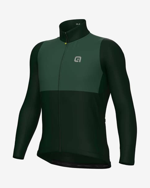 Maillot Alé Off Road Gravel Dual manga larga verde profundo