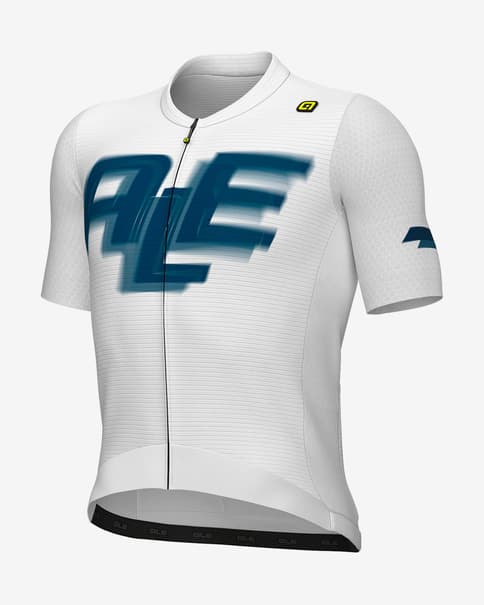 Maillot Alé PR-E Sauvage manga corta blanco logo negro