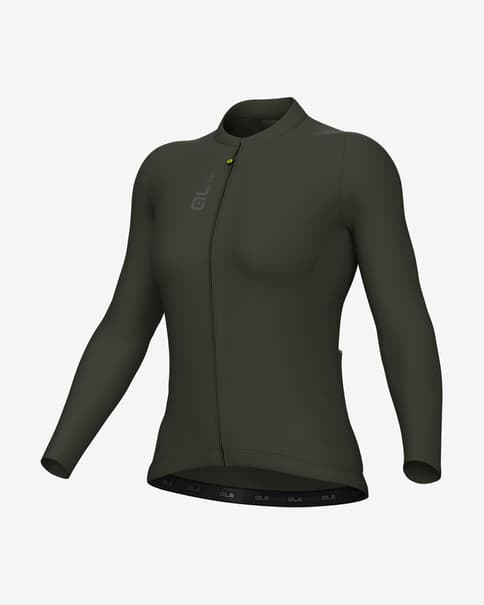 Maillot Alé PRAGMA Color Block manga larga verde oscuro mujer