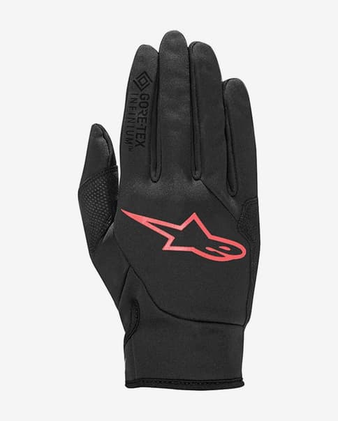 Guantes Alpinestars Cascade GORE-TEX INFINIUM™ Windstopper largos negro rojo