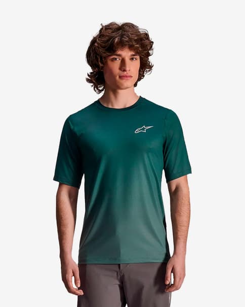 Maillot Alpinestars A-Dura Rise manga corta verde pino