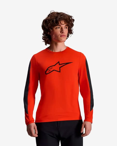 Maillot Alpinestars A-Dura Inset Astar manga larga naranja intenso