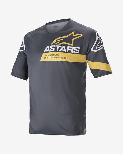 Maillot Alpinestars Racer V3 manga corta amarillo gris