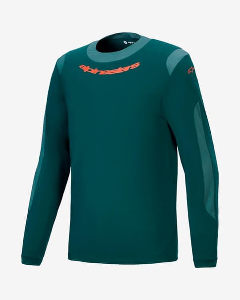 Maillot Alpinestars A-Dura Dri Wool manga larga verde pino