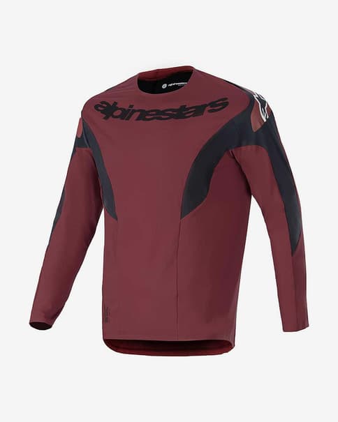Maillot Alpinestars A-DURA Astar manga larga rojo oscuro negro