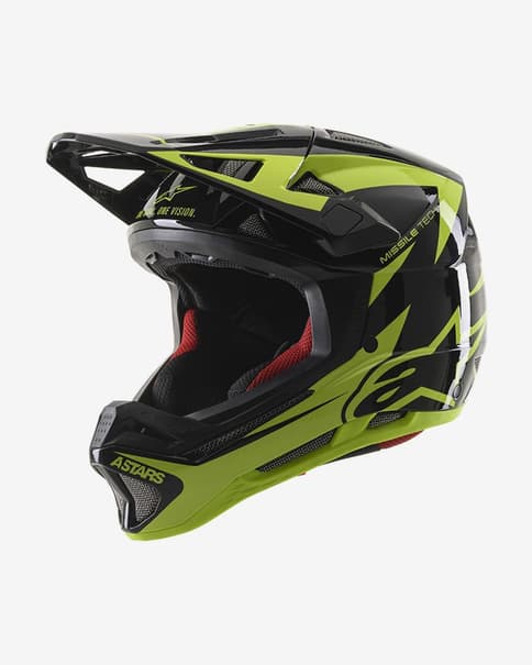 Casco Alpinestars Missile Tech Solid MIPS negro amarillo flúor