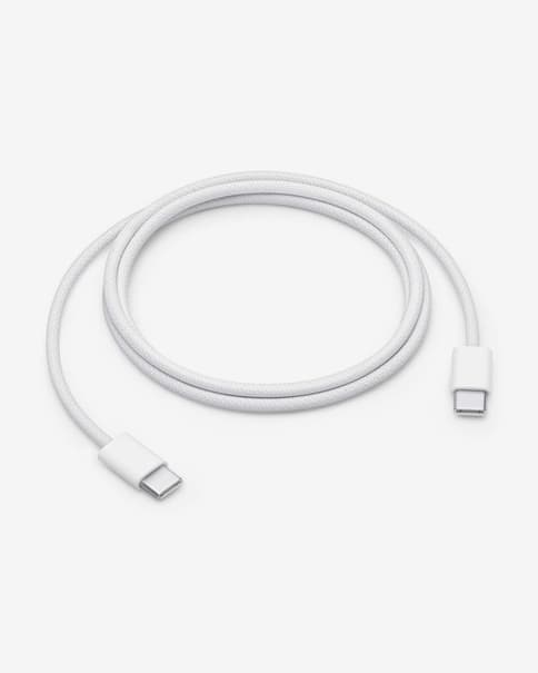 Cabo de carregamento USB-C Apple 60W branco puro (1 m)