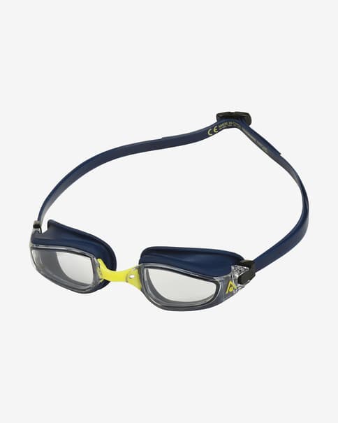 Gafas de natación Aqua Sphere Fastlane azul amarillo con lentes transparentes 